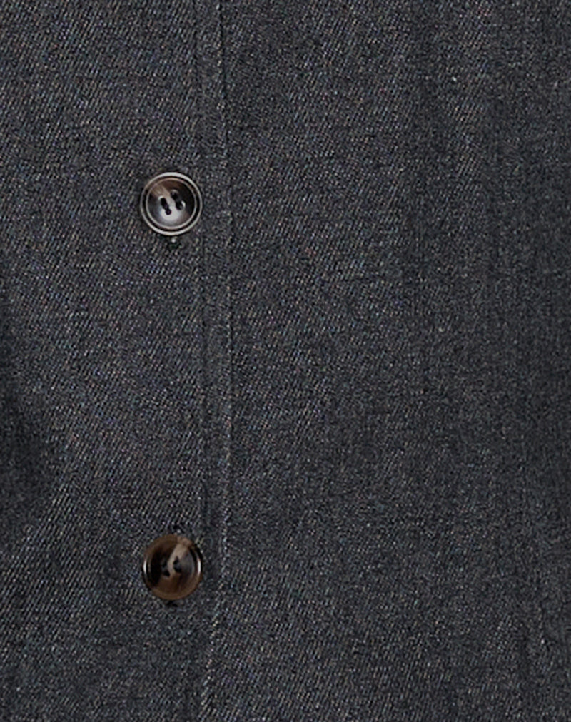 Anila Button Through Vest in Denim Indigo