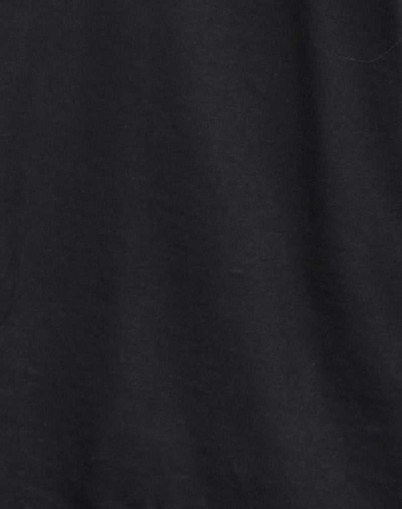 Daman Off-The-Shoulder Basic Top in Black
