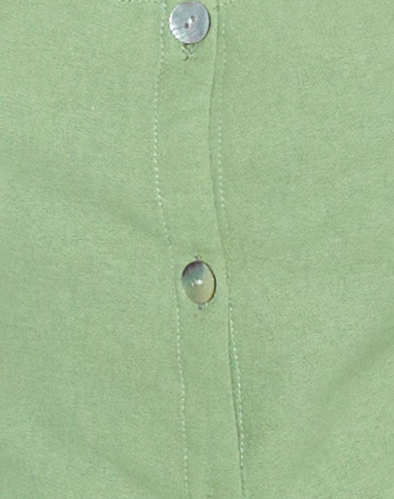 Ganita Vest in Linen Minty Green