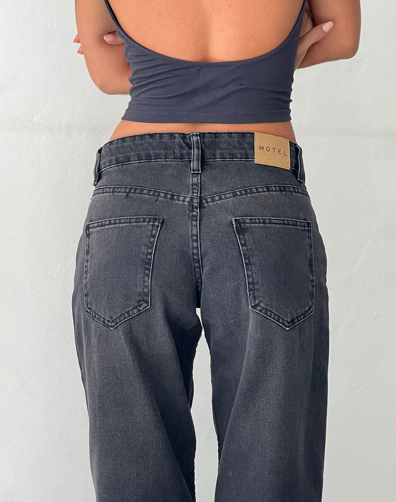Low Rise Parallel Jeans in Vintage Black