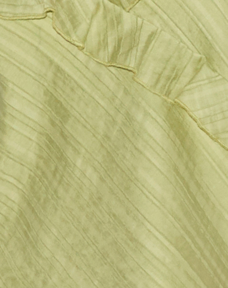 Savira Top in Chiffon Stripe Green