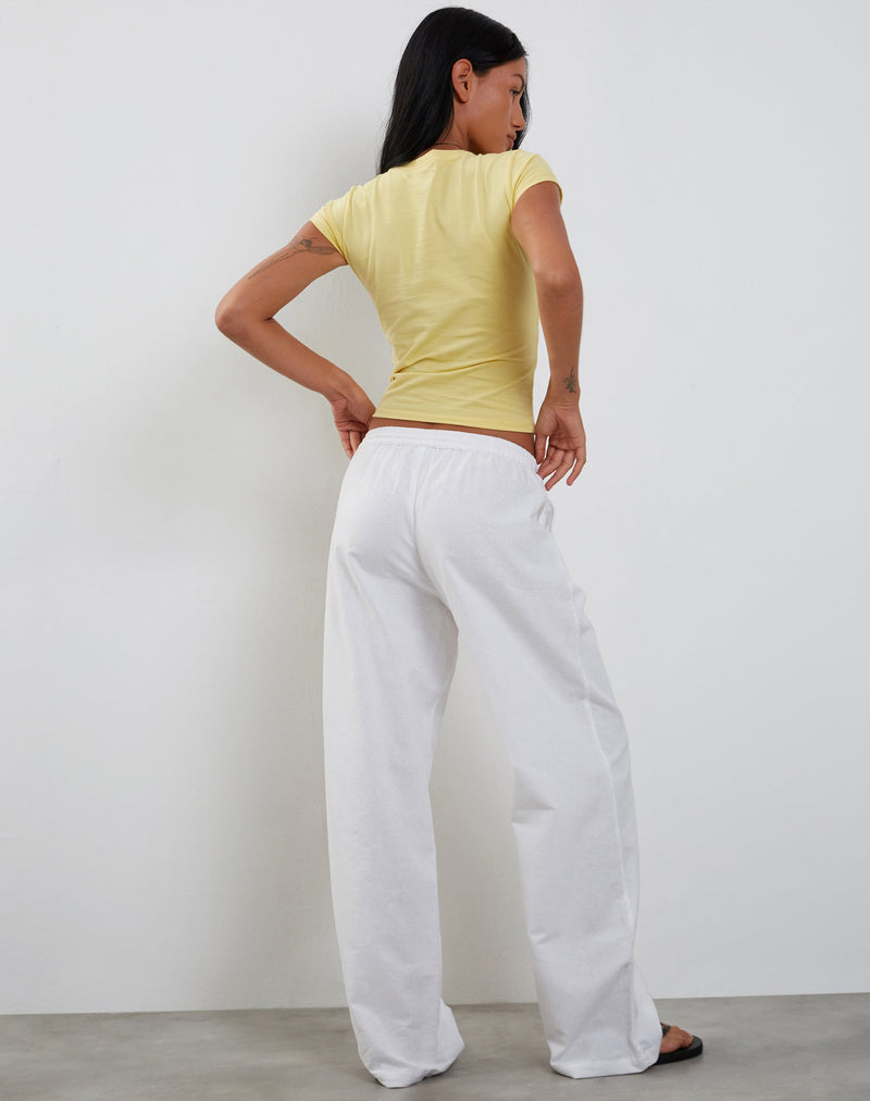 Tiona Baby Tee in Lemonade with Summer Flower Print